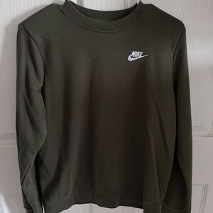 Nike Crewneck Fleece Sweatshirt Olive Green